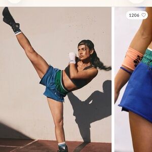 Free People Dream Big Shorts NWT Small athlete blue combo